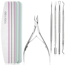 Flintronic Nail Files Set, 10pcs Professional Nail Files Double Sided Emery Board 100/180 Grit Nail Files
