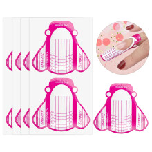G2PLUS Paper Nail Forms for Gel Builder - 100PCS Rose Nail Extension Stickers - Large Adhesive Nail Builder Forms for Gel Nails Extension