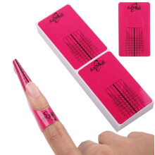 100 Pcs Nail Forms Self Adhesive Pink Nail Form Stickers Used For Acrylic UV Polygel Builder Gel Nail Extension Forms Nail Tip Sculpting Guides