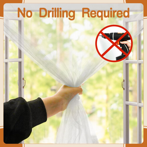 Fly Screens for Windows 3 Pack SelfAdhesives Window Netting for Insect 1