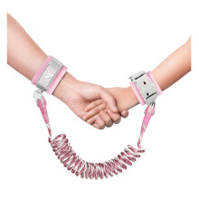 Anti Lost Wrist Link, WSZCML Toddler Safety Leash with Key Lock, Reflective Child Walking Harness Rope Leash for Kids/Babies (Light Pink 2M/6.5ft)