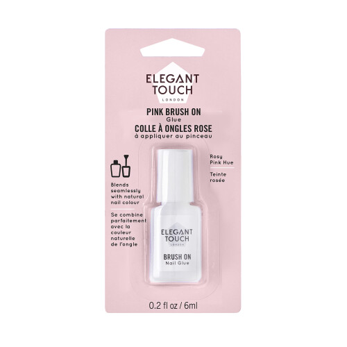 Elegant Touch Elegant Touch Brush On Nail Glue Pink 6ml