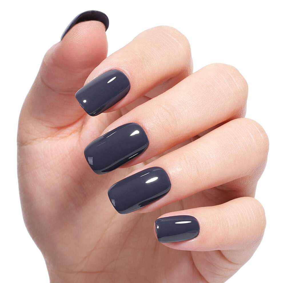 Tutuyu Black/Dark/Grey Grayish Gel Nail Polish For Girls Women, 12Ml Soak Off Gel Polish For All-Season