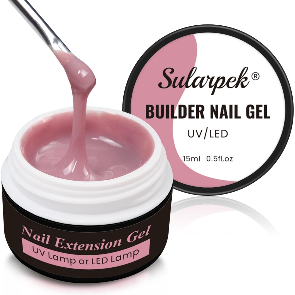 Sularpek Builder Gel For Nail Extensions, Split Nail Repair, Reinforcement, And Art Design (Nude Cover, 15Ml)