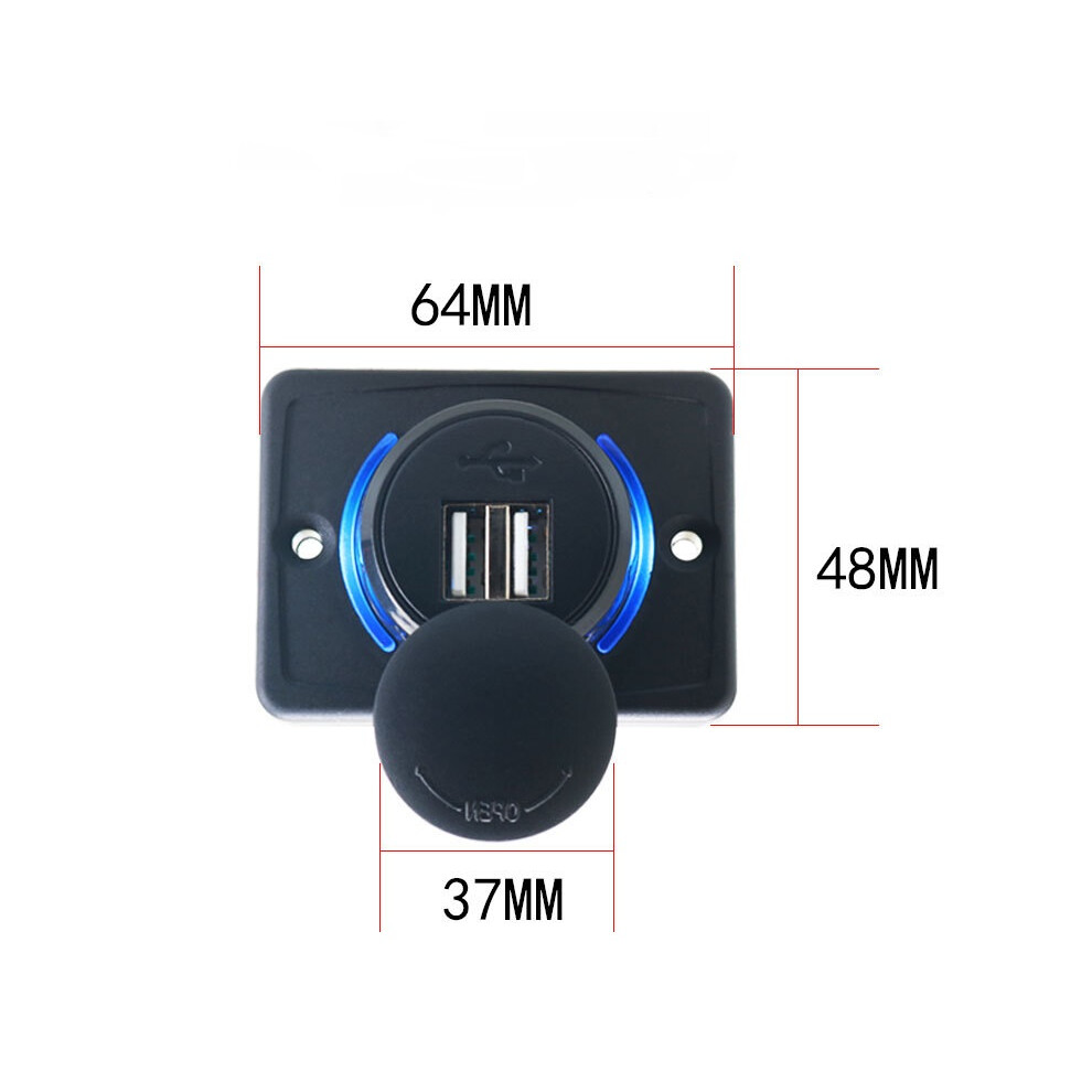 (White) Dual 2-Port Usb 3.1A 12V-24V Car Rv Atv Cigarette Lighter Socket Adapter Charger White 123643763320