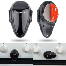 Oven Door Child Safety Lock, 2 pcs, Black, with Special Heat-Resistant Adhesive, Double Safety Button, Easy to Install, Baby Oven Front Lock