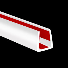 Rubber Edge Trim, Flexible Self-Adhesive U Shaped Peel and Stick Edge Banding, 10mm(3/8") Wide U Channel Edge Protector