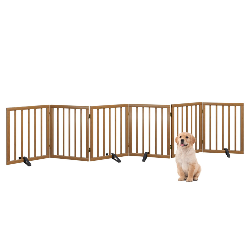 Dog Gates For Doorways, Foldable Dog Gate Indoor, Freestanding Pet Gates For Doorways Bedroom, Puppy Gate With Metal Support Feet Algherohein