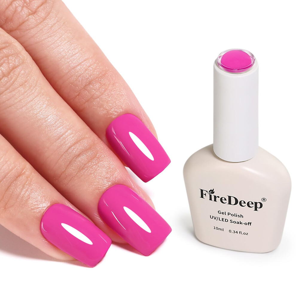 Firedeep 10Ml Magenta Gel Polish Hema Free Long Lasting Soak Off Salon Art Diy Gift For Women 1Pcs