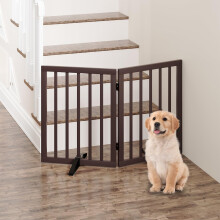 Dog Gates for Doorways, Foldable Dog Gate Indoor, Freestanding Pet Gates for Doorways Bedroom, Puppy Gate with Metal Support Feet