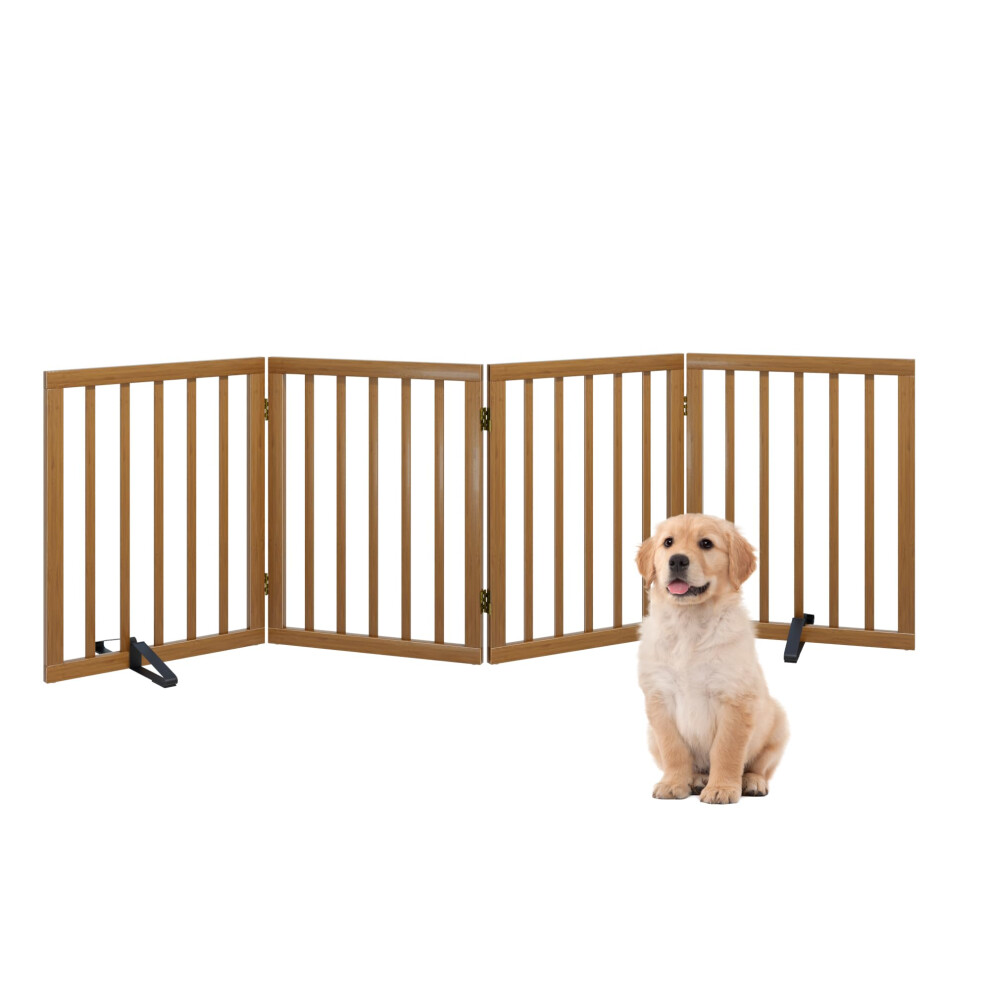 Dog Gates For Doorways, Foldable Dog Gate Indoor, Freestanding Pet Gates For Doorways Bedroom, Puppy Gate With Metal Support Feet Algherohein