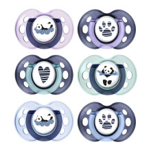 Tommee Tippee Anytime Soothers, Symmetrical Orthodontic Design, BPA-Free Silicone, 18-36m, Pack of 6 Dummies
