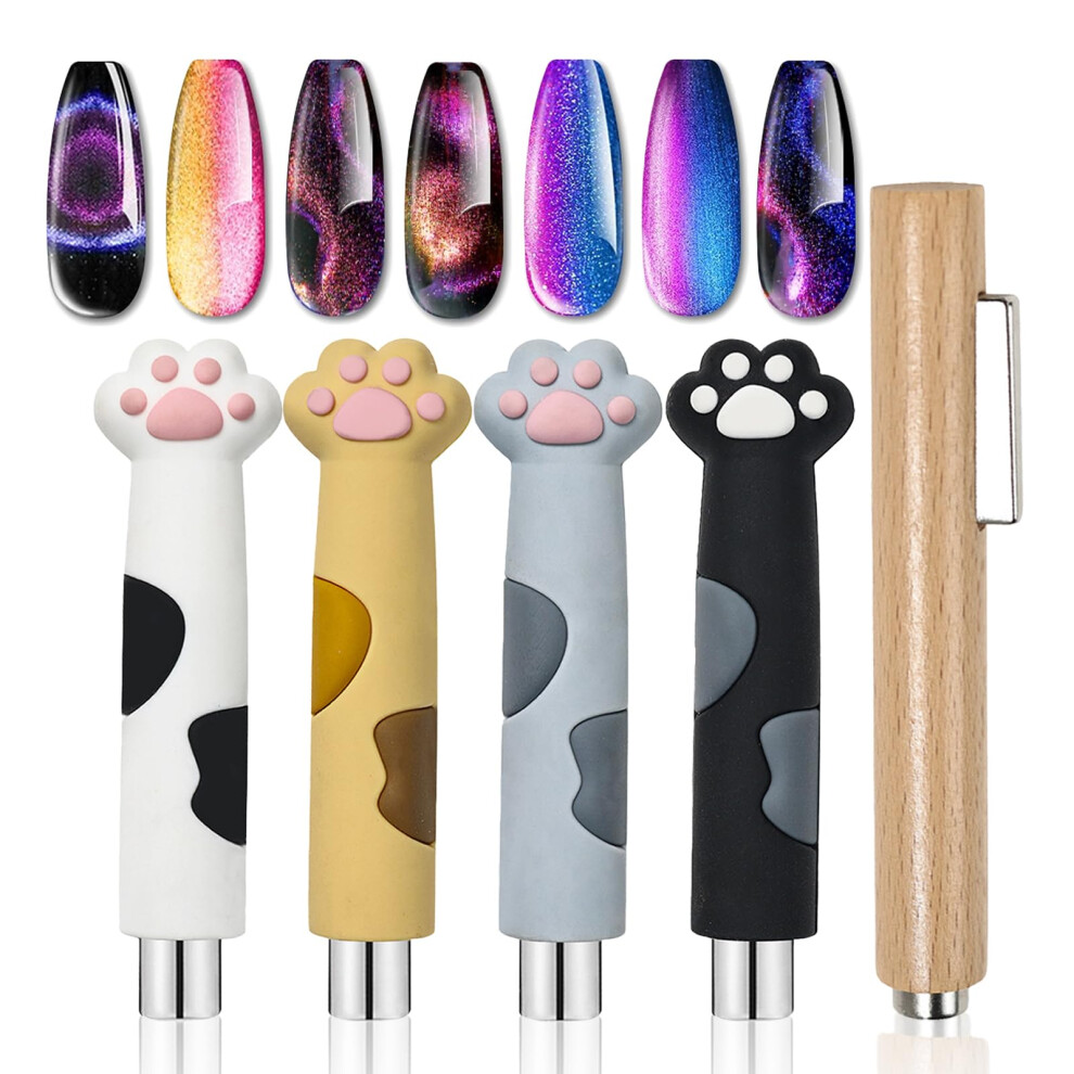 Brilliantday Cat Eye Magnet, Heart Magnet For Nails, Nail Magnets Cat Eye Set, Strong Suction Cat Eye Magnet For Nails Polish