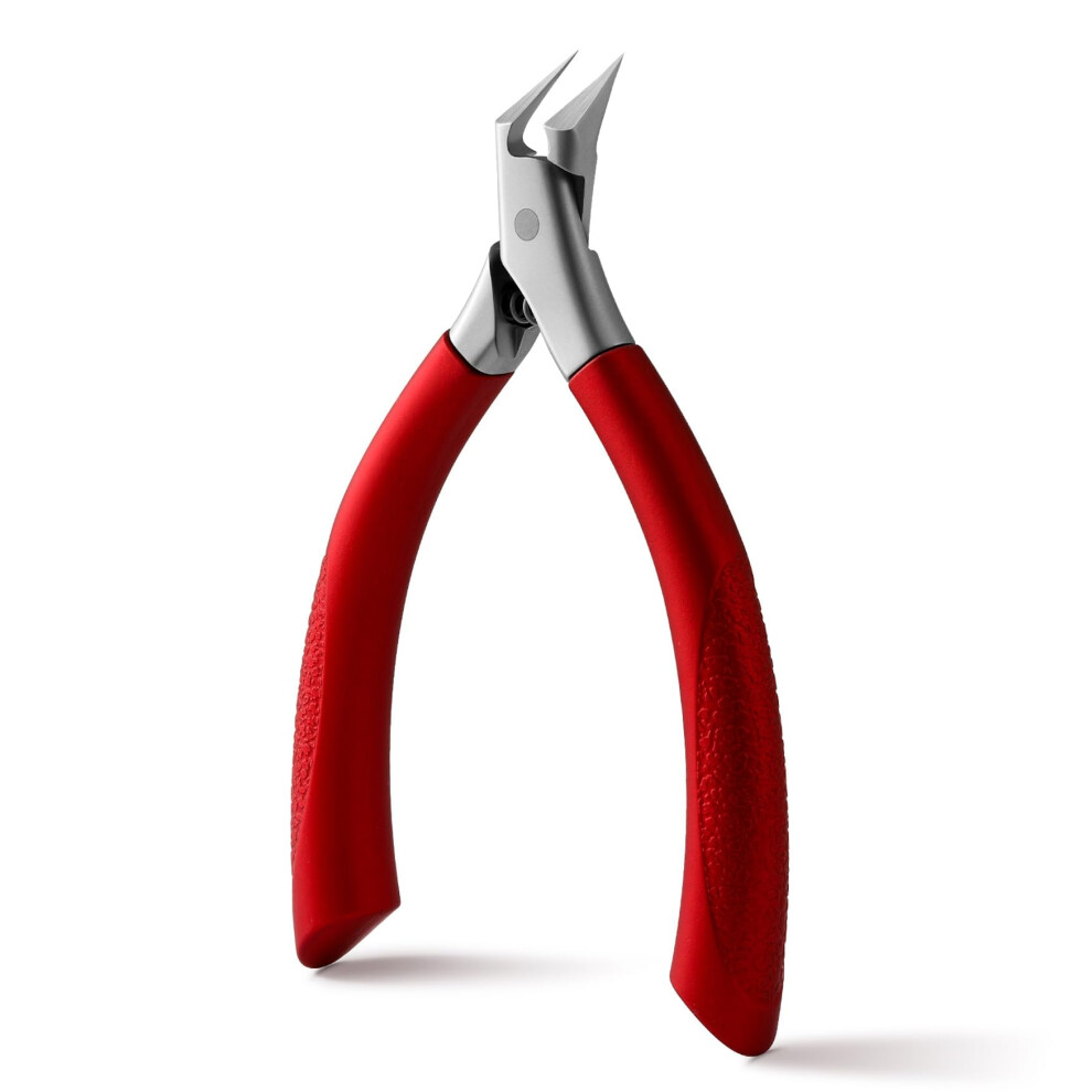 Fvion Toenail Clippers For Ingrown Toenail, Straight Blade Podiatrist Nail Clippers For Thick Nails, Ergonomic Finger Nail Clippers For Adults