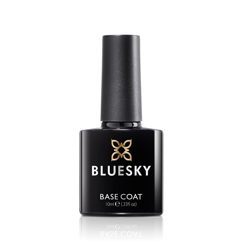 Bluesky Gel Nail Polish, Base Coat, Strong Adhesion, Long Lasting Manicures, Clear, 10 Ml (Requires Curing Under Led Uv Lamp)
