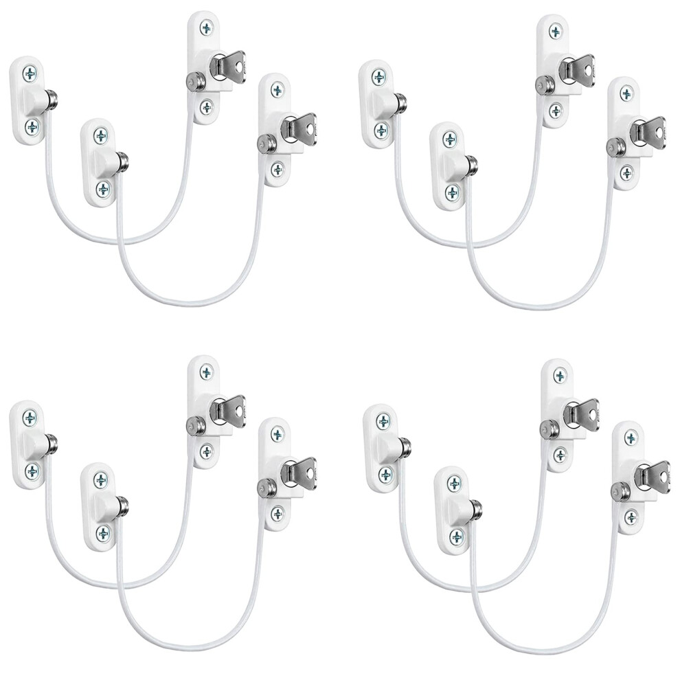 8 Pcs Window Restrictor Locks For Kids Window Restrictors Upvc Baby Security Window Locks With Screws Keys For Baby Child Children Safety Lunekuck