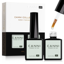 CANNI HEMA Free Top Coat 9ml x2 – High Gloss Super Shiny Gel Nail Topcoat, Long-Lasting, No Wipe Finish