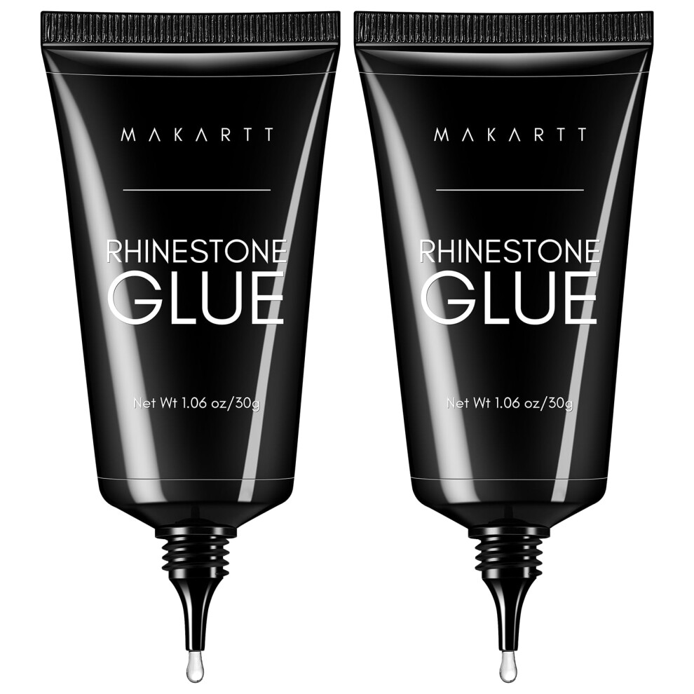 Makartt Rhinestone Glue 3D Nail Gel Sculpting Gel, 30G*2 Super Adhesive Nail Charms Nail Gems Nail Art For Rhinestones Crystal Stones Jewels Diamonds