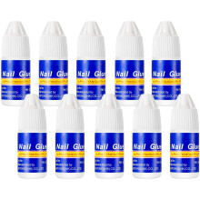 10 PCS Extra-Strong Nail Glue, Quick Dry Super Strong Nail Tip Adhesive Bond Glue Adhesive Salon Professional Quality for Applying Artificial Nail