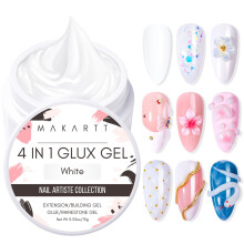 Makartt Builder Gel for Nails - 3D Nail Gel 4 in 1 Non-sticky for Extension Rhinestone, Superglue Nail Glue Extra