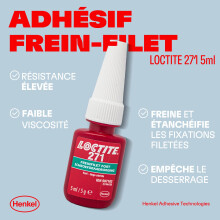 Loctite 271 Threadlocker high strength red 5ml