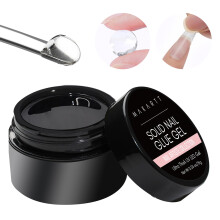 Makartt Nail Glue Extra Strong- Adhesive Solid Nail Glue Gel 3 in 1 for 3D Nail Gel, Press On Nails, Non-Stick Hands Hard for Acrylic Nails