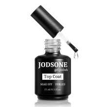 JODSONE Gel Polish-15ML No Wipe Top Coat High Gloss Shine Finish Long Lasting Gel Nail Polish Professional Manicure Home DIY