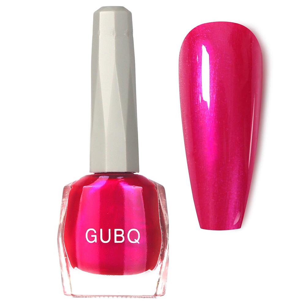 Nlfox Pink,White,Red Pink Red Nail Varnish - Shimmer Pearl Nail Polish - Bright Pink Pearlescent Nail Polish Quick Dry