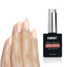 FZANEST Builder Gel Hema-free TPO-Free, Nude Pink Hard Builder Gel for Nail Apex and Extension Strengthener in a Bottle LED UV Soak Off Nail Art