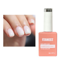 FZANEST Rubber Base Builder Gel, Milky White Rubber Base Nail Gel For Nail Strengthener/Sculpting/Extension LED UV Gel Soak Off