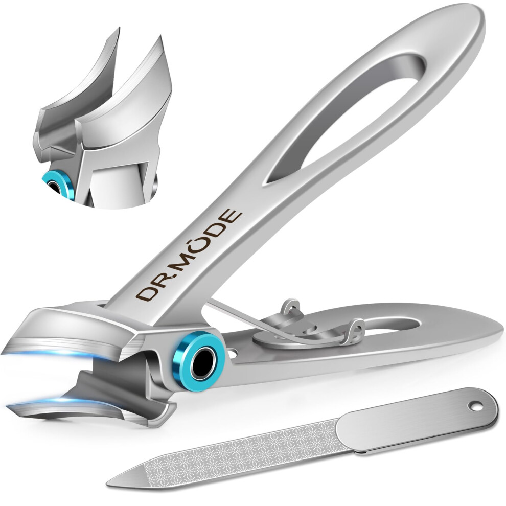 Drmode Toe Nail Clippers For Thick Nails, Slanted Nail Clippers For Men Thick Ingrown Nails With Wide Jaw Opening