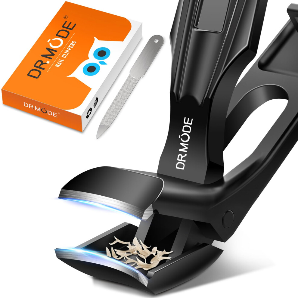 Drmode Toe Nail Clippers For Thick Nails For Seniors, Angled Head Toenail Clippers For Thick Toenails With Wide Jaw Opening