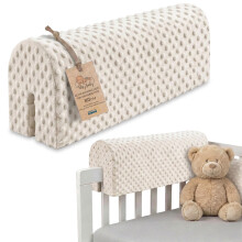 Bed Edge Guard Kids Rail Frame Protector Box Spring Safety Barrier 80 cm - Baby Fall Shield with Removable Cover Cushion for Children Toddler Crib
