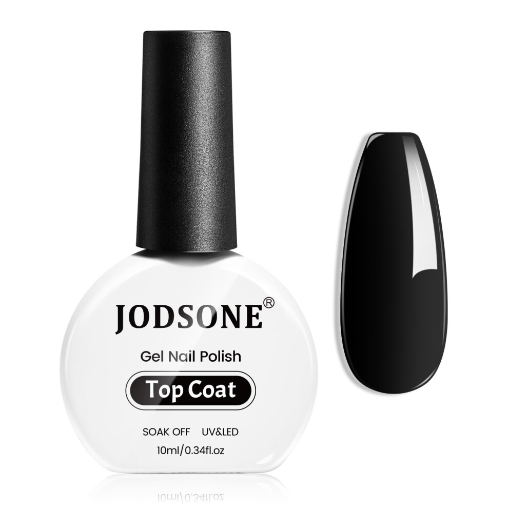Jodsone 10Ml Top Coat Gel Polish High Gloss Shine Finish Long Lasting Gel Nail Polish Professional Manicure Home Diy No Wipe