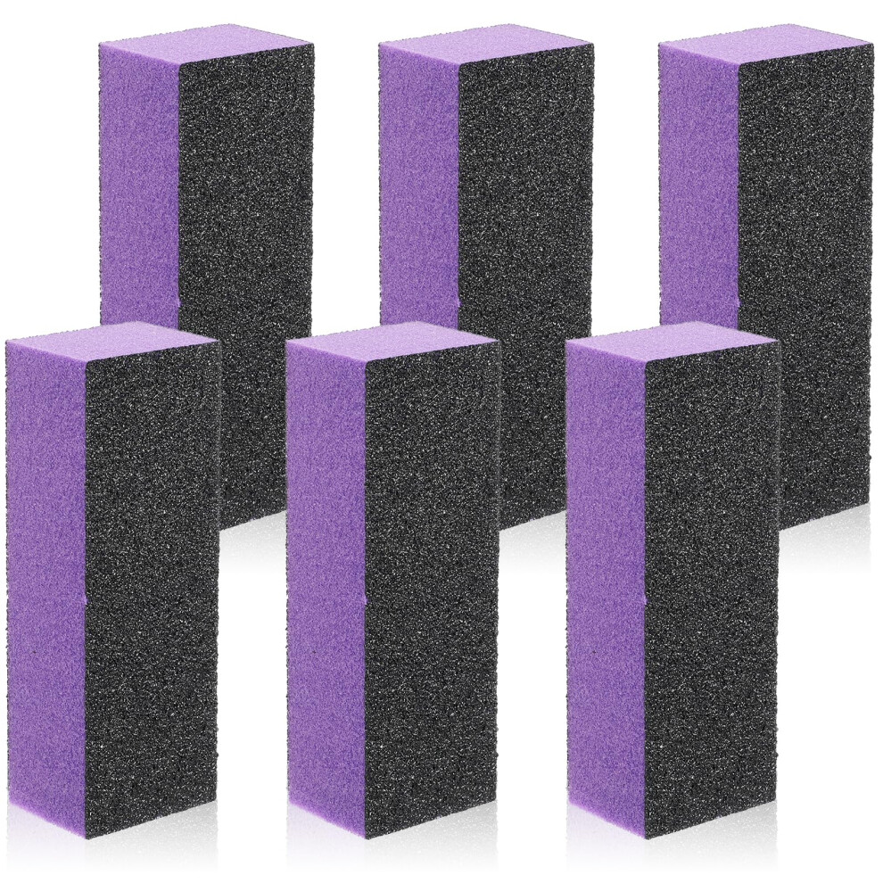 Comnico 4 Way Nail Buffer Block, 6Pcs Nail Shine Buffer Blocks Files Smooth Buff Shine Professional Nail Files Polisher Rectangular Buffing File