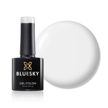 BLUESKY Gel Nail Polish 10 ml, Studio White - 80526, White Gel Nail Polish for 21 Day Manicure, Professional, Salon and Home Use