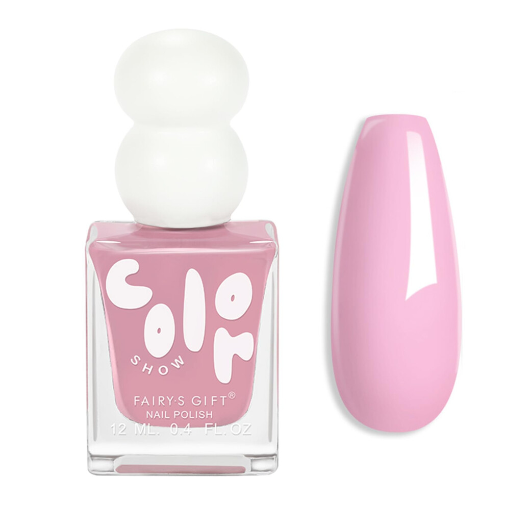 Nlfox Pink Nail Polish - Quick Dry & Long Lasting Baby Nail Varnish - No Need Cure Sakura Nail Polish