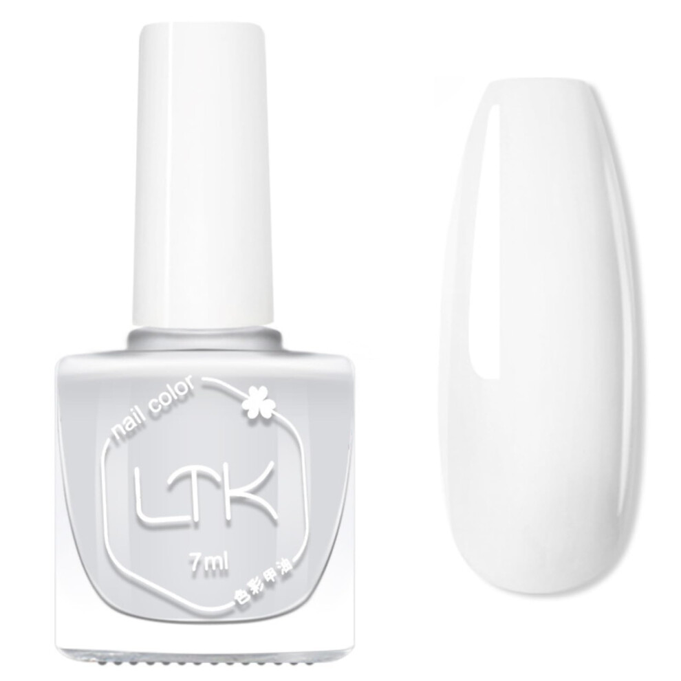 Huaian White Nail Polish - Pure White Nail Varnish - Milky Nail Polish - Quick Dry Summer Coloured Quick Drying & Long Lasting Nail Polish