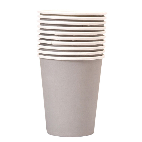 Vasos de papel ecológicos grises (10 unidades) 1
