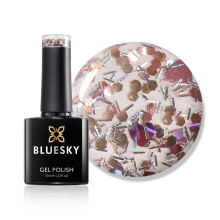 Bluesky Gel Nail Polish, Flirt Sp16, Alabaster, Glitter, Pale, Transparent, White Long Lasting, Chip Resistant, 10 ml