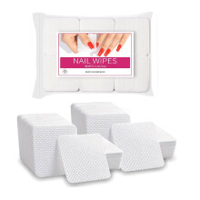 300 Pack Lint-Free Nail Wipes - Soft, Durable Cotton Pads for Gel Polish Removal, Nail Cleaning, Makeup Removal and Manicure Prep - Non-Streak