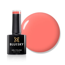 Bluesky Gel Nail Polish 10ml, Summer Coral BSH019 - Peach Coral UV LED Gel Nail Varnish, Chip-Free 21 Day Manicure, Professional Salon & Home Use