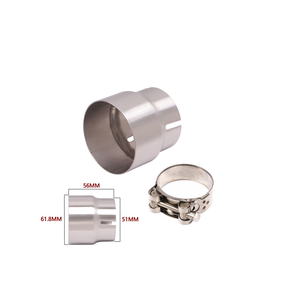 (51 To 52Mm) Universal 51 To 52 54 56 58 62 64Mm Link Adapter Universal Exhaust Pipe Motorcycle 413590395874