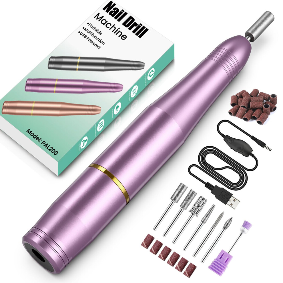 Palatala Electric Nail File, Professional Nail Drill Machine For Gel Nails, 20000Rpm Adjustable Speed, Electric Nail Drill E File For Nail