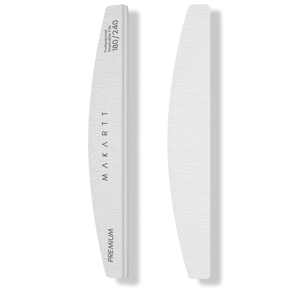 Makartt Nail File - 180/240 Grit Emery Boards For Nails, 2Pcs Dual-Sided Fingernail Files For Natural Nails Prep & Buffing