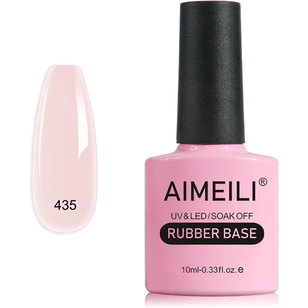 Aimeili Rubber Base Gel Nail Polish, Sheer Color, Uv Led Soak Off, Elastic Rubber Base Coat Nail Strengthener, Long Lasting - 10Ml, 41G