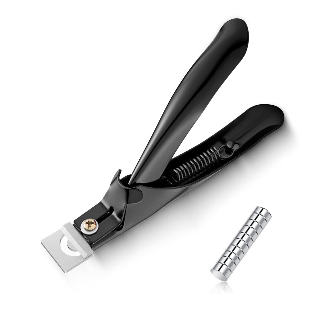 Shirene Acrylic Nail Cutter,Nail Clippers With 10Pcs Magnets Straight Nail Clipper Artificial Fake False Nail Trimmer With Length Measurement For