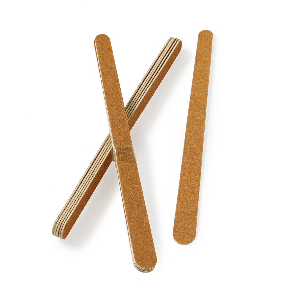 Manicare Pack Of 10 Emery Boards, 17Cm Long, Nail Files For Shaping Natural Nails, Double Sided Fine And Coarse Grit, Strong And Durable