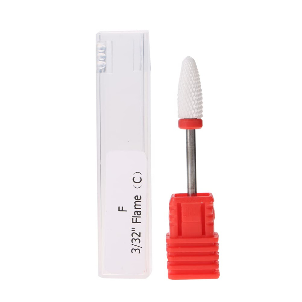 Yosoo Health Gear Nail Drill Bits, Ceramic Manicure Drill Bits, Ceramic Burr Podiatry Thick Nails, Grinding Head For Manicure Pedicure Cuticle Gel Nail Polishing