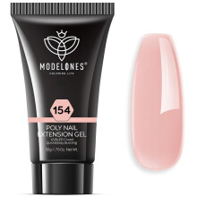 Modelones Poly Nail Gel Builder 50ML 1.76oz Light Apricot Color Nail Extension Gel Enhancement Nail Thickening Acrylic Extension Trial Professional